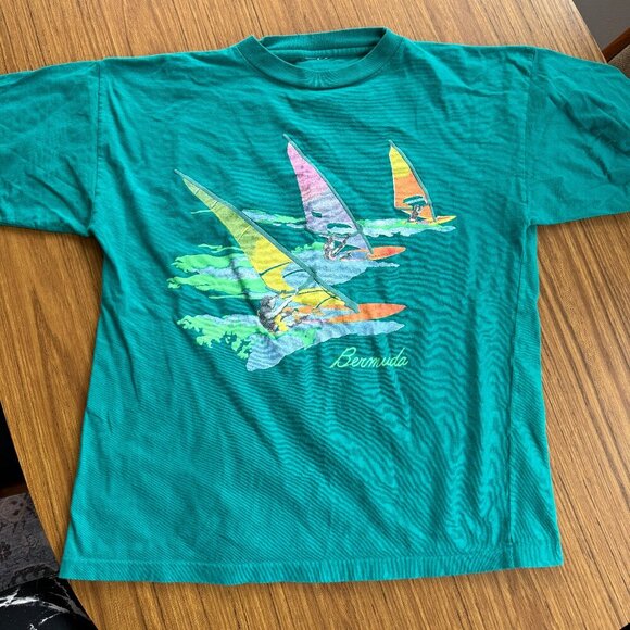 Other - Vintage 90s Single Stitch Bermuda Windsurfing Tee | Fits Men’s L/XL | No Tags
